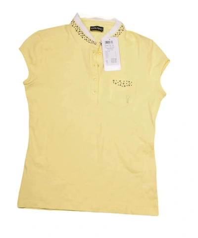 Golfino Women's Under The Sea Cap Sleeve Polo In Yellow