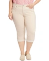 Nydj Plus Marilyn Crop Pink Dusk Jean In Yellow