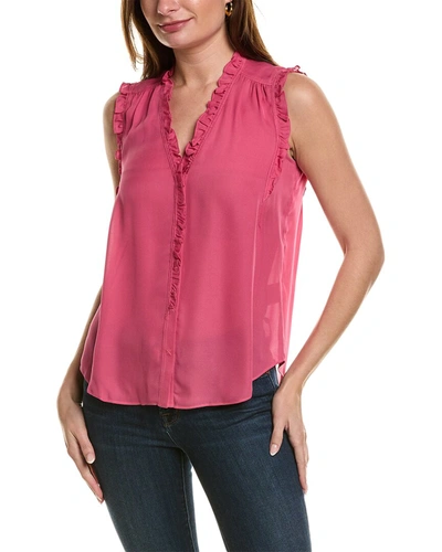 Go By Go Silk Go> By Gosilk Ruffle Silk Blouse In Pink