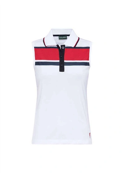 Golfino Women's New Club Sleeveless Polo In White