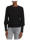 PRIVATE LABEL WOMENS RIBBED TRIM BALLOON SLEEVE SWEATER