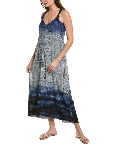 Go By Go Silk Go> By Gosilk Tied Up In Knots Midi Dress In Blue