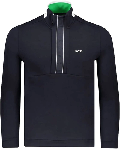 Hugo Boss Sweat 1 High-neck Sweatshirt In Blue