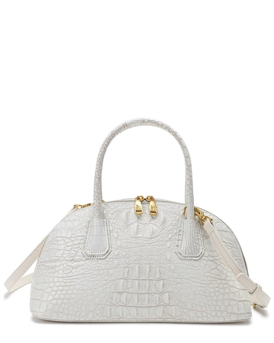 Tiffany & Fred Paris Alligator-embossed Leather Bowling Bag In White