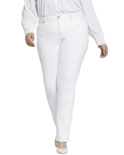 Nydj Plus Marilyn Optic White Straight Leg Jean