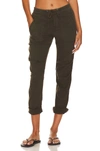 JAMES PERSE WOMEN'S SOFT DRAPE UTILITY PANT IN SMOKY GREEN