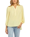 Nydj Womens Recycled Polyester Blouse In Yellow