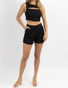 Crescent Milly Linen Short Set In Midnight In Multi