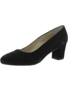ERIC MICHAEL WOMENS SUEDE SLIP ON PUMPS