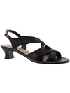 Easy Street Tristen Womens Patent Kitten Heel Heels In Black