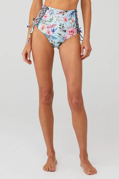 Agua Bendita Sally Hope High-waisted Bikini Bottoms In Multi