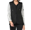 Fate Hooded Blazer In White/black In Multi