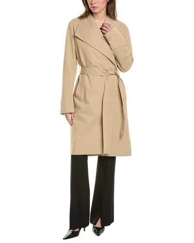 Badgley Mischka Trench Coat In Brown