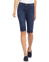 Nydj Petites Womens Denim Slimming Denim Shorts In Blue