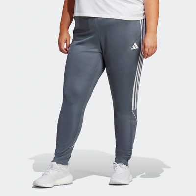 Adidas Originals Women's Adidas Tiro 23 League Pants (plus Size) In Dark Gray
