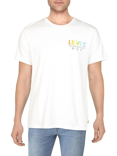 Levi's Mens Cotton Graphic T-shirt In White