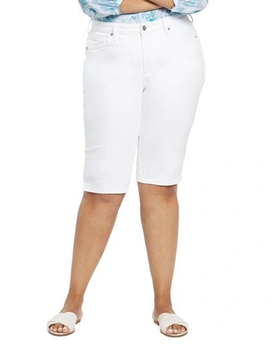 Nydj Plus Size Bike Capri Jeans In Optic White