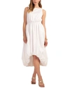 Trina Turk Sought After Sleeveless Bubble Hem Midi Dress In White