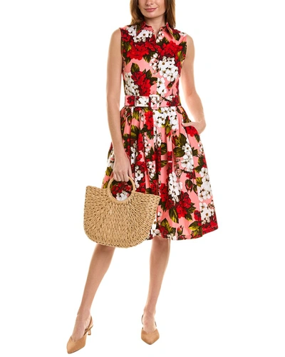 Samantha Sung Claire Shirtdress In Red