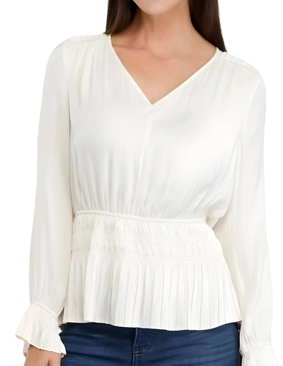 Current Air Rouched Waist Top In Cream In White