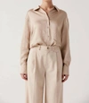 Sophie Rue Alexis Button Down Shirt In Camel In Brown