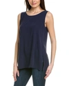 Eileen Fisher Silk Tunic In Navy