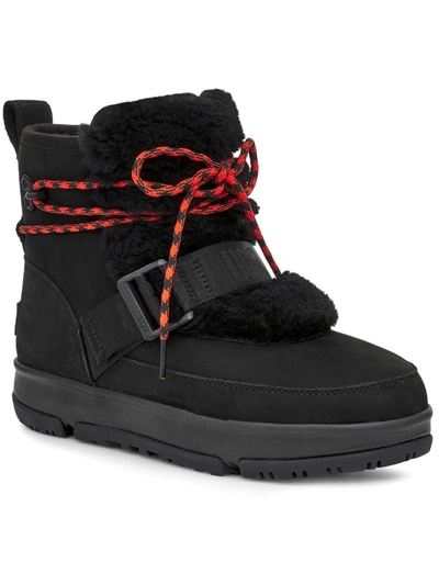 Ugg Classic Weather Hiker Womens Suede Ankle Winter & Snow Boots In Black
