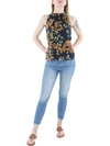 RAMY BROOK WOMENS RUFFLED FLORAL PRINT BLOUSE