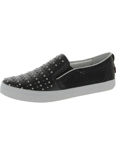 Marc Joseph Soho Womens Leather Studded Casual And Fashion Sneakers In Black