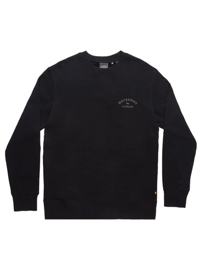 Quiksilver Waterman Collection Mens Crewneck Pullover Sweatshirt In Black