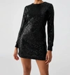 Sanctuary Sparkle Here Dress In Black Sequin In Multi