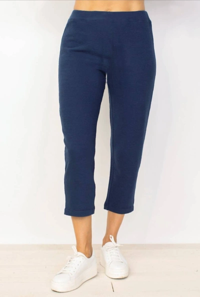 Habitat French Terry Cropped Pant In Blue