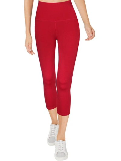 Bsp Womens Workout Fitness Capri Pants In Red