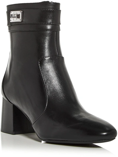 Michael Michael Kors Padma Womens Leather Ankle Booties In Black