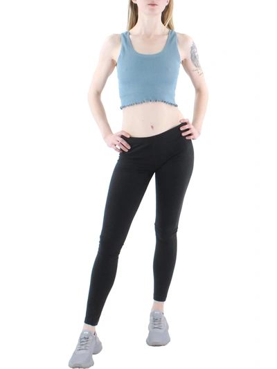 Yogalicious Womens Yoga Fitness Crop Top In Blue