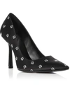 ALEXANDER WANG DELPHINE 105 PUMP WOMENS SATIN EMBELLISHED PUMPS