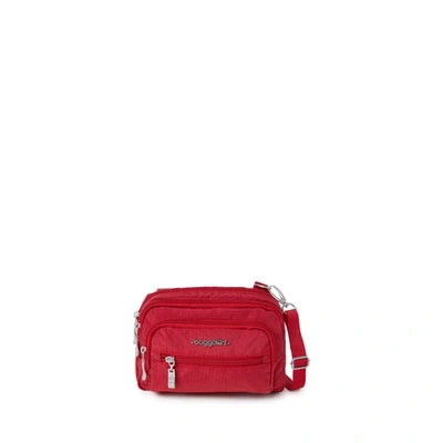 Baggallini Women's Triple Zip Bagg Small Crossbody Bag In Red