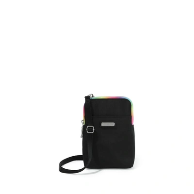 Baggallini Take Two Bryant Rfid Protection Crossbody Bag In Black With Gold Hardware- Nylon