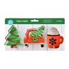 R & M International 3 Piece Tree Farm Cookie Cutter Set In Silver