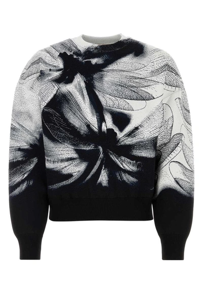 Alexander Mcqueen Dragonfly Viscose Blend Sweater In Multicolor
