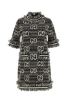 Gucci Women Embroidered Boucle Mini Dress In Printed