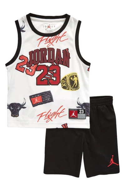 Jordan 23 Little Kids' 2-piece Jersey Set In Black