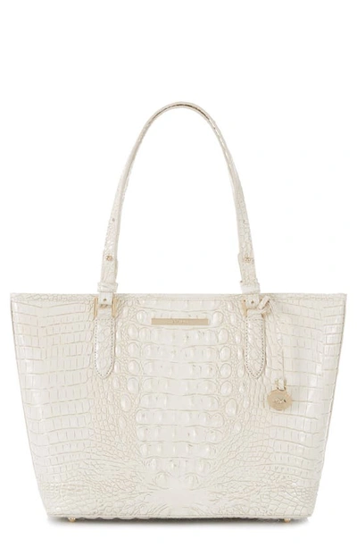 Brahmin Asher Leather Tote In Coconut Milk