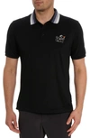 Robert Graham Monkey Business Polo In Black