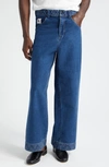 Bode Knolly Brook Straight-leg Embroidered Jeans In Indigo