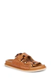 Saint G Venice Woven Slide Sandal In Cuoio