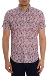 Robert Graham Padar Short Sleeve Button Down Shirt In Red Multi