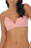 On Gossamer Next To Nothing Microfiber Wireless T-shirt Bra In Sunset Rose