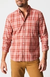 Billy Reid John Standard Fit Plaid Linen Button-up Shirt In Toolbox Red