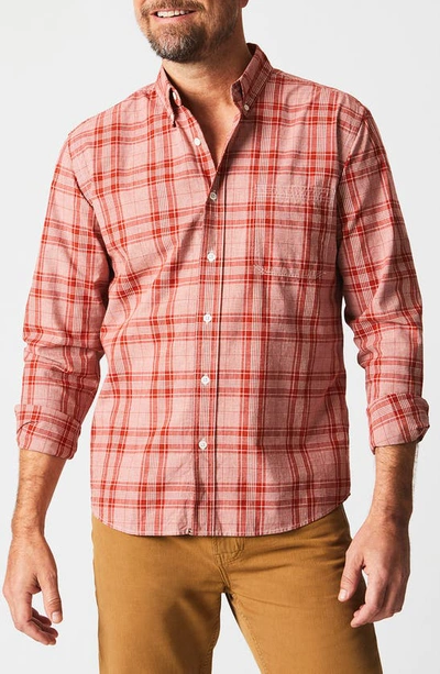 Billy Reid Box Plaid Tuscumbia Shirt Button Down In Red